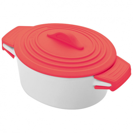 Topf aus porzellan mit silikondeckel - Topgiving