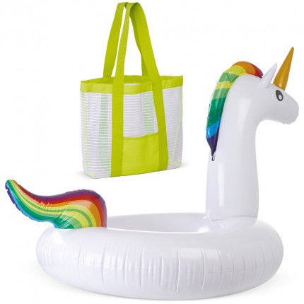 Aufblasbares einhorn mit strandtasche - Topgiving