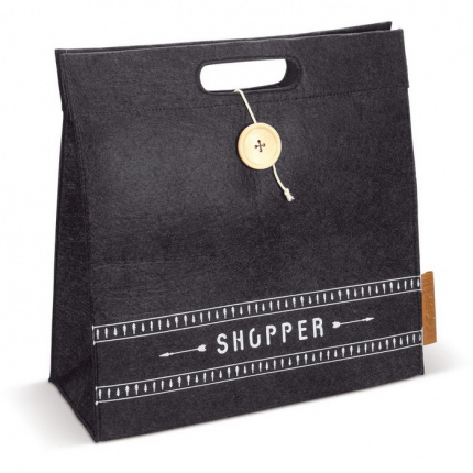 Filz einkaufstasche mit knopf - Topgiving