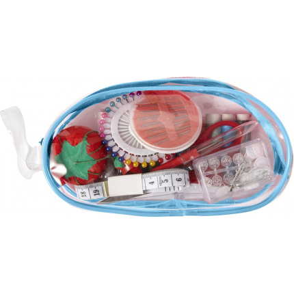 Nähset 'all in one' in transparenter pvc-tasche - Topgiving
