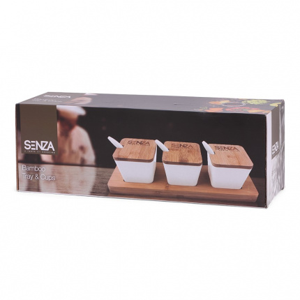 Senza bamboo tapas tray & cups - Topgiving