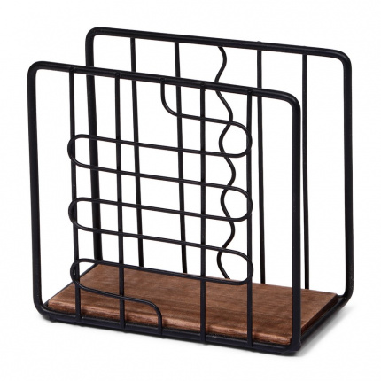 Senza metal & wood napkin holder - Topgiving