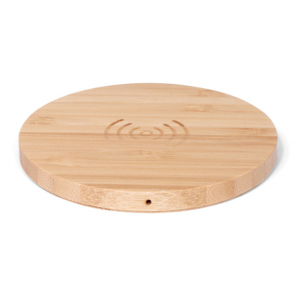 Brainz wireless charger circle bamboo - Topgiving