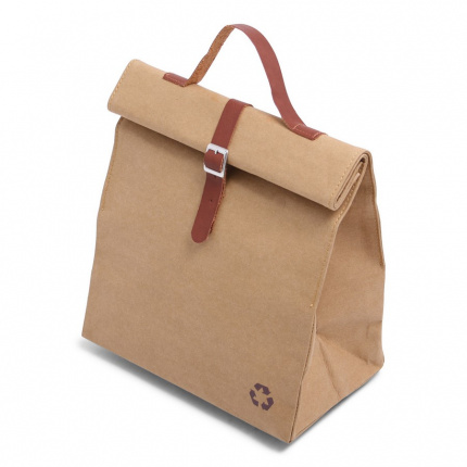 Washed kraft lunchbag - Topgiving