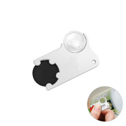 Chiphalter mit 1 euro chip und lupe - Topgiving