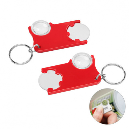 Chiphalter mit 1 euro chip und lupe - Topgiving