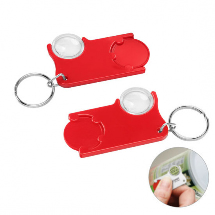 Chiphalter mit 1 euro chip und lupe - Topgiving