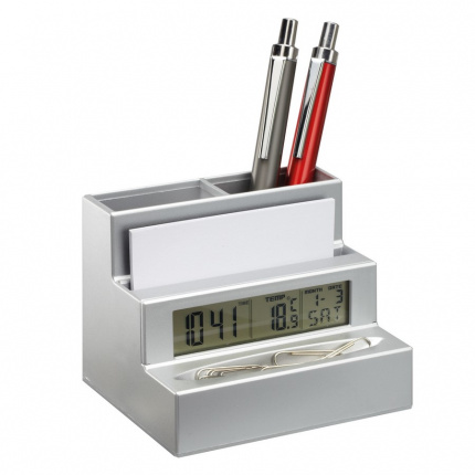 Stifthalter mit uhr - Topgiving