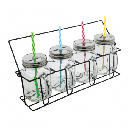 Set aus 4 gläsern mit strohhalmen retumbler - Topgiving