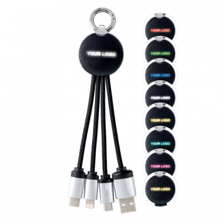 3-in-1 ladekabel mit beleuchtung - Topgiving