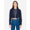 Ama sweater hooded zip cropped flex fleece for her - Topgiving