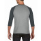 Anvil t-shirt triblend 3/4 raglan sleeve - Topgiving