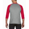 Anvil t-shirt triblend 3/4 raglan sleeve - Topgiving