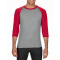 Anvil t-shirt triblend 3/4 raglan sleeve - Topgiving
