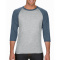 Anvil t-shirt triblend 3/4 raglan sleeve - Topgiving