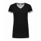 L&s t-shirt double-v cot/elast ss for her - Topgiving