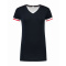 L&s t-shirt double-v cot/elast ss for her - Topgiving