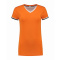 L&s t-shirt double-v cot/elast ss for her - Topgiving