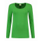 L&s t-shirt crewneck cot/elast ls for her - Topgiving