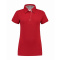 L&s polo contrast cot/elast ls for her - Topgiving
