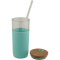 Arlo 600 ml Glasbecher mit Bambus Deckel - Topgiving