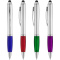 Nash Stylus Kugelschreiber silbern mit farbigem Griff - Topgiving
