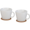 Hartley 2-teiliges Becher-Set mit Untersetzer - Topgiving
