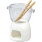 Belgium Schokoladenfondue-Set aus Glas - Topgiving