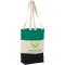 Colour block baumwoll tragetasche - Topgiving