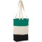 Colour block baumwoll tragetasche - Topgiving