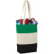 Colour block baumwoll tragetasche - Topgiving
