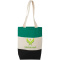 Colour block baumwoll tragetasche - Topgiving