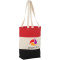 Colour block baumwoll tragetasche - Topgiving