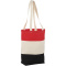 Colour block baumwoll tragetasche - Topgiving