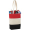 Colour block baumwoll tragetasche - Topgiving