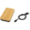 Future 6.000 mAh kabellose Powerbank mit Ladefunktion aus Bambus/Stoff - Topgiving