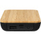 Future 6.000 mAh kabellose Powerbank mit Ladefunktion aus Bambus/Stoff - Topgiving