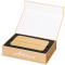 Future 6.000 mAh kabellose Powerbank mit Ladefunktion aus Bambus/Stoff - Topgiving