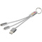 Metal 3-in-1 Ladekabel mit Schlüsselanhänger - Topgiving