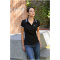 Deuce Poloshirt mit weißem Rand für Damen - Topgiving