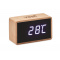 LED Tisch Uhr Bambus - Topgiving