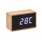 LED Tisch Uhr Bambus - Topgiving