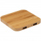 Wireless charger aus bambus mit 2 usb-hubs - Topgiving