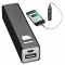 Powerbank 2.200 mah aus metall, inkl. ladekabel - Topgiving