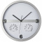 Wanduhr mit hygro - und thermometer, halbes display bedruckbar - Topgiving