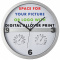 Wanduhr mit hygro - und thermometer, halbes display bedruckbar - Topgiving