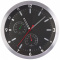 Wanduhr aus metall mit hygro - und thermometer - Topgiving