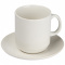 Set aus weißer kaffeetasse mit untersetzer, 300 ml - Topgiving