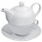 Teekanne (400 ml) mit einer tasse (200 ml) und untersetzer - Topgiving