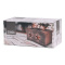 Senza square glass/wood star candle holder - Topgiving